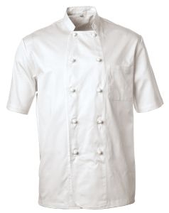 Veste cuisinier blanche, manches courtes