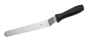 Angular spatula in stainless steel