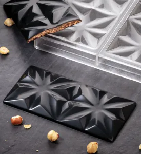 Edelweiss: polycarbonate mould for chocolate bar by Pavoni Professional