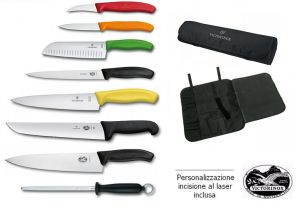 Mallette complet 7 Couteaux 1 Aiguiseur Victorinox PERSONNALISÉ