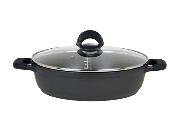 Non-stick aluminum Roaster D. 24 with lid Gourmet Line