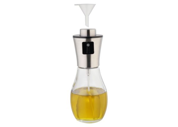 Glass and stainless steel spray cruet 200 ml