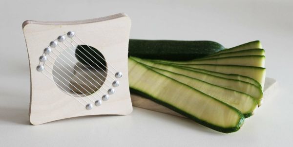 Wooden Zucchini Cutter with wires