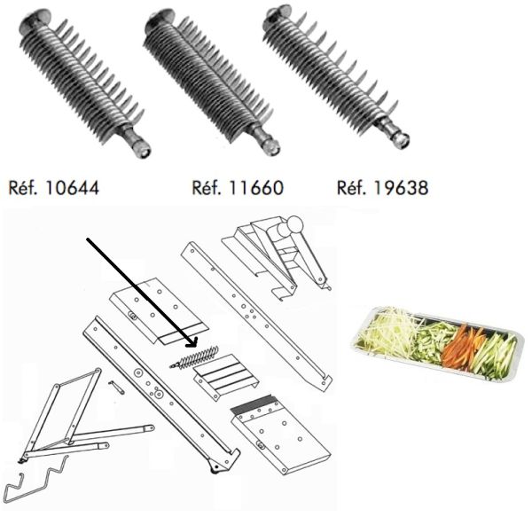 Replacement comb for Bron Coucke Professional vegetable slicer