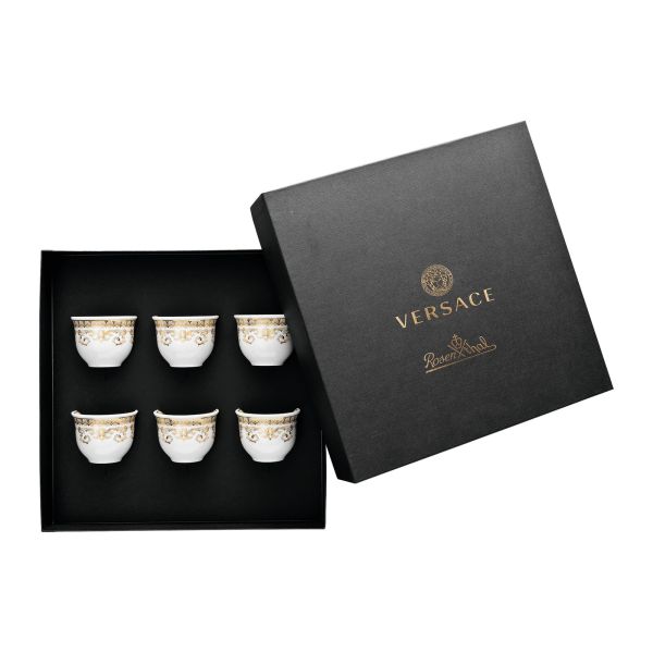 Set di 6 bicchieri - tazzine senza manico Collezione Medusa Gala di Versace