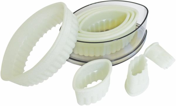 Ensemble de 7 coupe-pâtes ovales dentelés en nylon de Schneider