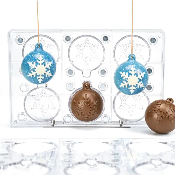 Snow Baubles - Spinning Moulds de Martellato Professional