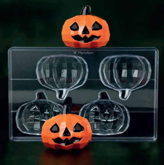 Professional chocolate praline mould Halloween Jack pumpkin by Martellato Professional