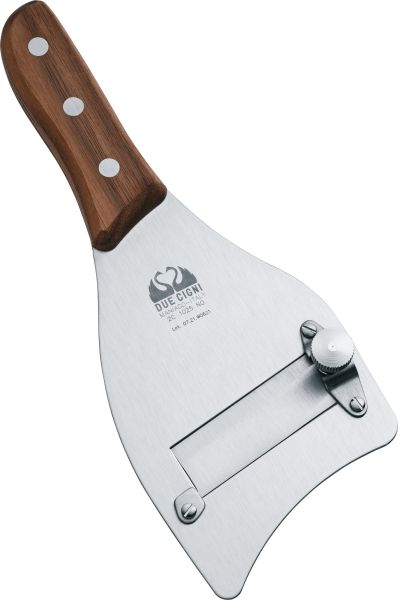 Truffle slicer smooth blade design walnut handle by Due Cigni Coltellerie