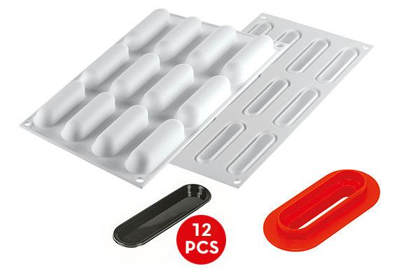 Fingers 30: Moule silicone + cutter + 12 plateaux