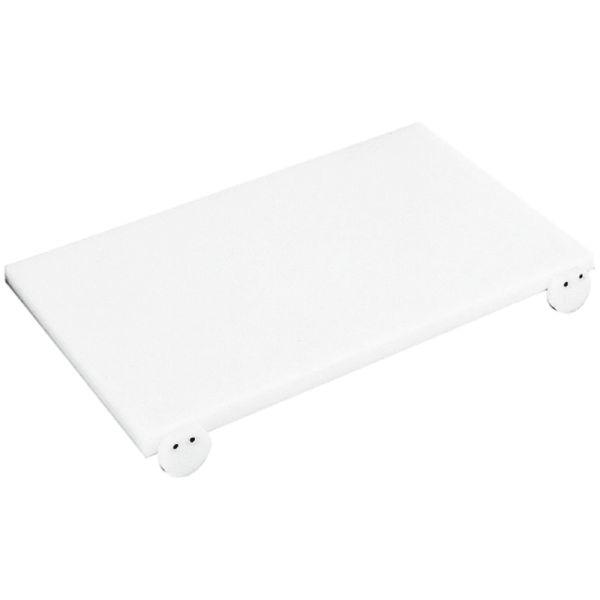 Cutting board with polyethylene clips WHITE cm. 80,0x40,0 - h 2,0 cm