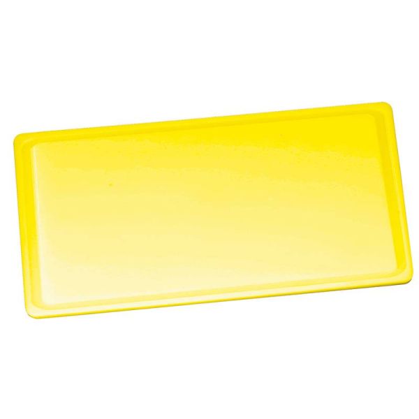 Tagliere con canalina rettangolare in polietilene GIALLO cm. 65,0x53,0 - h 2,0 cm