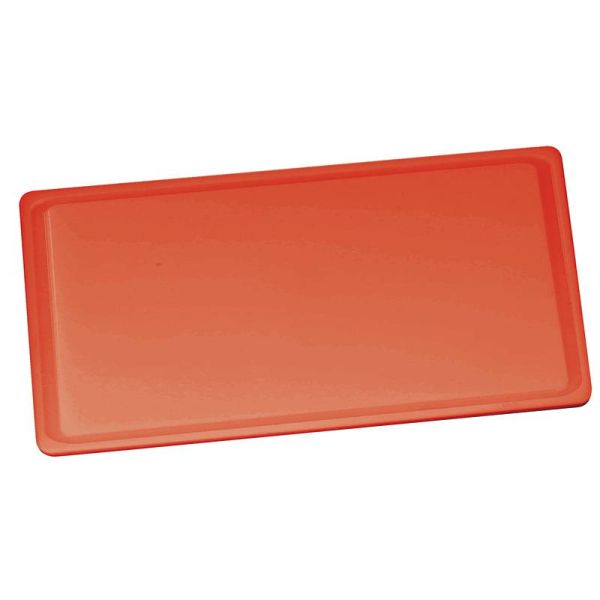 Tagliere con canalina rettangolare in polietilene ROSSO cm. 65,0x53,0 - h 2,0 cm