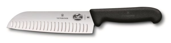 Coltello Santoku cm. 17 con lama alveolata Serie Fibrox di Victorinox