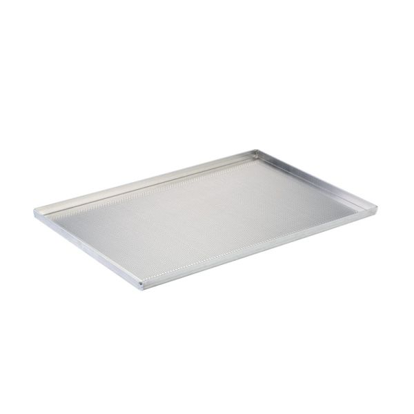 Aluminium perforated tray 60 x 40 h 2 cm. by Martellato Professional