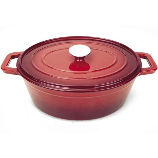 Casserole en fonte vitrifiée D. 24 cm.