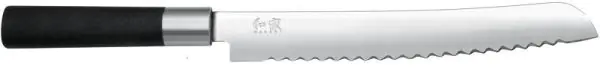 Serrated slicing knife cm. 23 Wasabi Black series by Kai