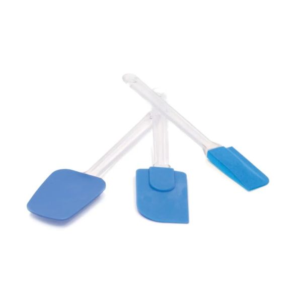 Set di 3 spatole in silicone blu di Silikomart Professional