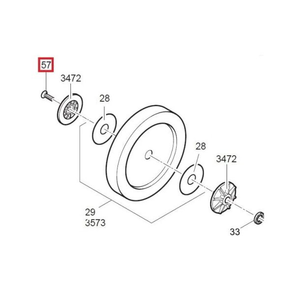 Countersunk head screw Pos. 57 replacement for Dick SM 110 and SM 111 sharpener