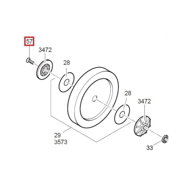 Vite a testa svasata Pos. 57 per affilatrice SM 110 e SM 111 di Dick