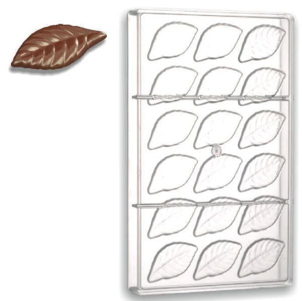 Leaf shape polycarbonate chocolate mold