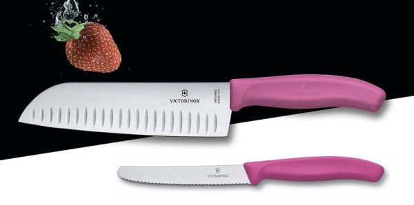 Duo Woman Verdure: 2 Coltelli Victorinox Serie Swiss Classic manico Fucsia