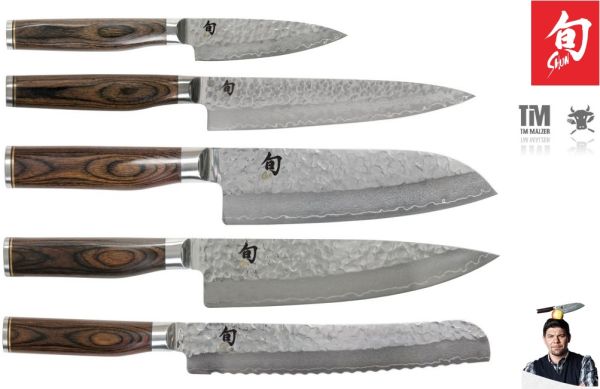 Shun Premier Tim Malzer damask knife set by Kai