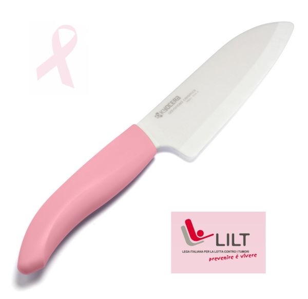 Santoku Ruban Rose: Couteau Kyocera Campagne Ruban Rose LILT