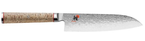 Coltello damasco 101 strati Santoku lama cm. 18 Serie Miyabi 5000 MCD