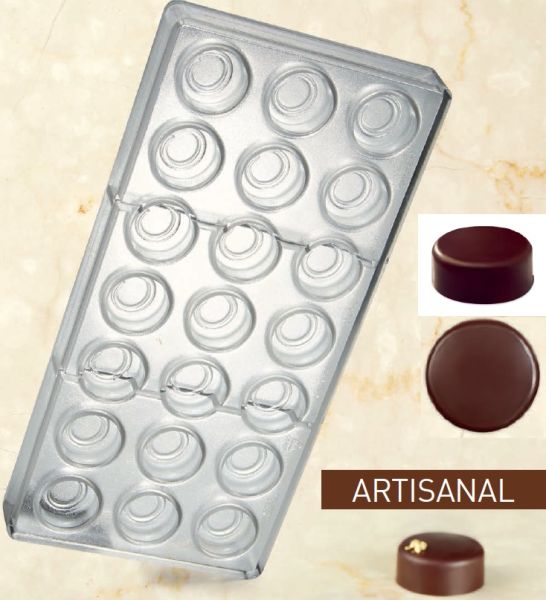 Artisanal Pralines mould for chocolate Round Smooth