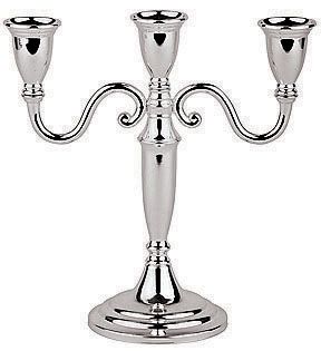 Candelabro 3 Luci inox argentato