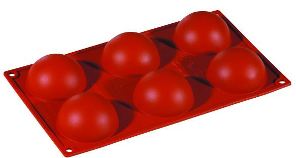 FORMAFLEX Multi-portion silicone mould 175 x 300 mm - 6 semisphere moulds