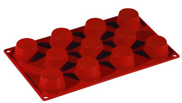 FORMAFLEX 175 x 300 mm multiportion silicone mould - 11 minisfere indents Ø 50 x h 28 mm, vol. 43 ml