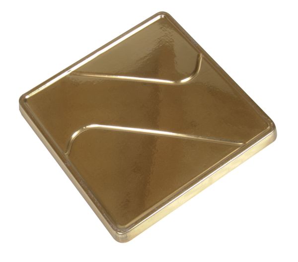 Vassoio quadrato per monoporzione - oro - 85 x 85 x h 7 mm - 250 pz