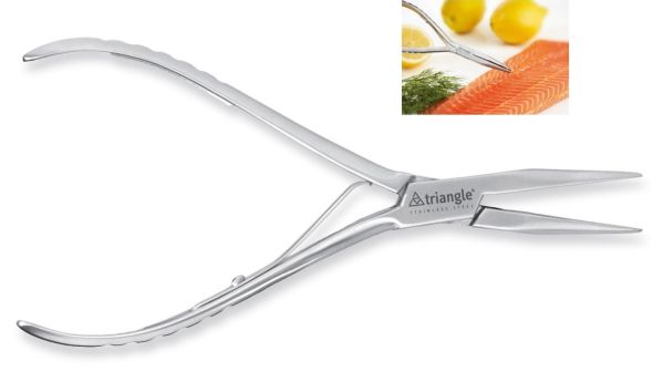 Pinza levalische pesce in acciaio inox