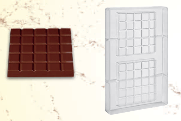 Polycarbonate mould for chocolate Tablet 200 g