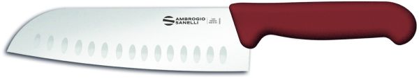 Couteau Santoku avec alvéole cm. 18 BBQ Line by Ambrogio Sanelli