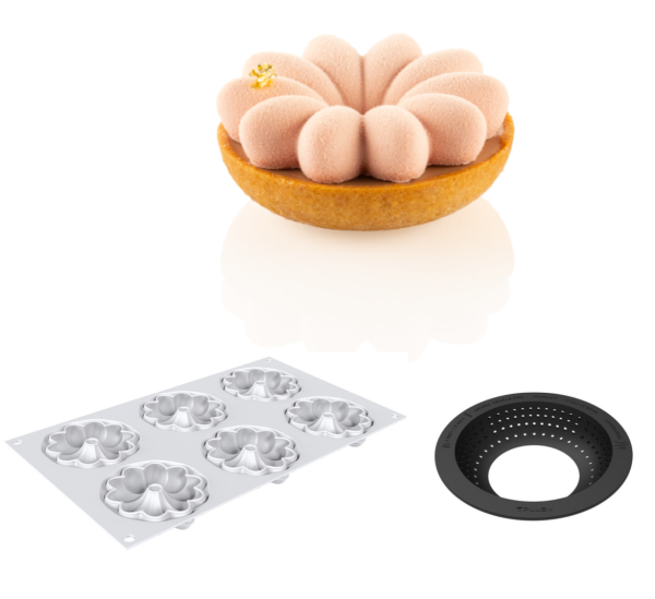 Kit 3D Tarte Ring Bloom D. 80 mm di Silikomart Professional 