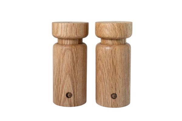 Set di 2 macine HELSINKI in Legno di Quercia FSC® h 13 cm di CrushGrind