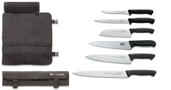 Valigetta Eventi: 5 Coltelli Dick Serie Prodynamic e 1 Coltello seghettato Victorinox Serie Fibrox