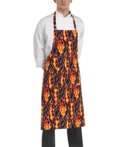 Grembiule con pettorina Bip Apron FLAMES