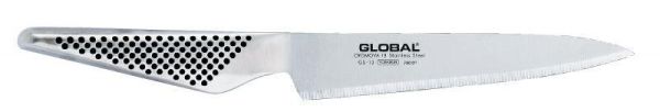 Coltello multiuso microdentato cm. 15 per destrimani di Global - GS13R