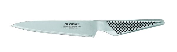 Global GS13 Multi-purpose toothed knife cm. 15 for left-handed people