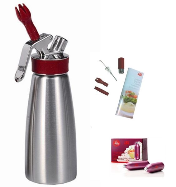 iSi Gourmet Whip Plus Siphon 0,5 lt. + 10 cartridges