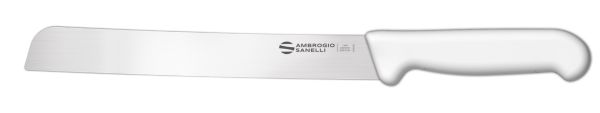 Coltello pane cm. 21 manico bianco Linea Supra di Ambrogio Sanelli