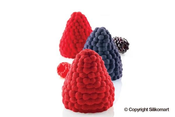 Blackberry & RASPBERRY fruit silicone mold by Silikomart Professional