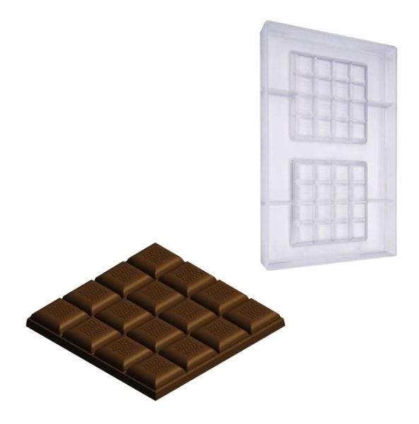 Polycarbonate mold Square tablet 100 gr.