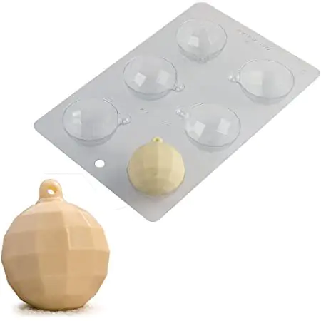 Xmas Baubles Diamond: Kit of 2 thermoformed molds for 6 Christmas balls