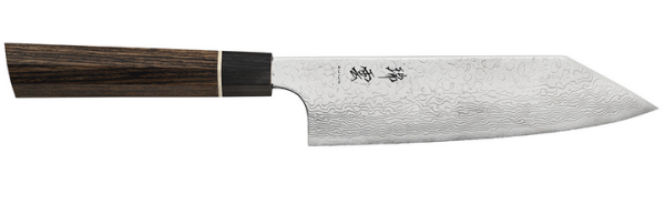 Coltello damasco Santoku Serie Zuiun di Seki Kanetsugu 